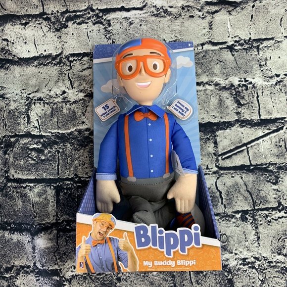 Blippi Other - Blippi Bendable16" Tall  Plush Doll Talks When You Touch the Belly